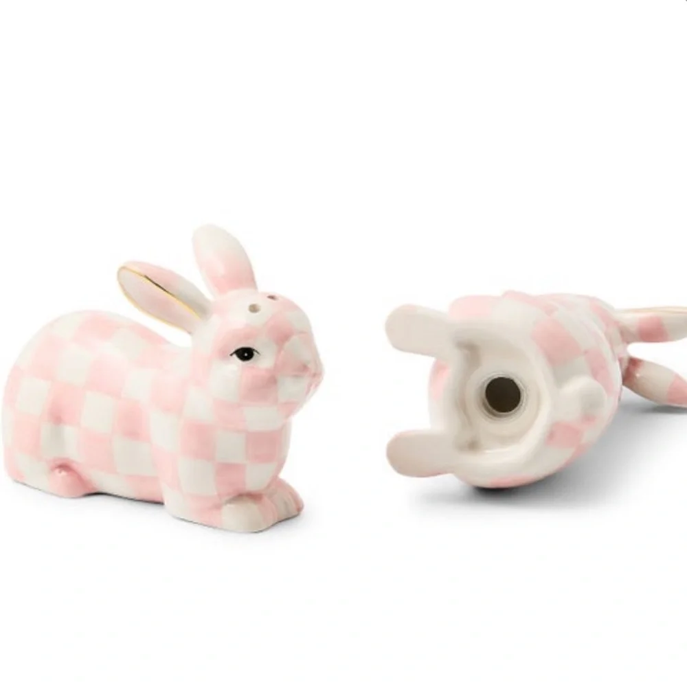 ๐ธ MacKenzie-Childs Bunny Salt and Pepper Shakers - Picture 2 of 3